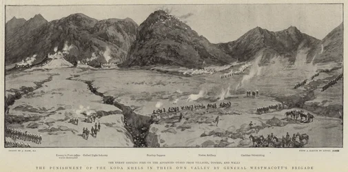Die Bestrafung der Koda Khels in ihrem eigenen Tal durch General Westmacotts Brigade